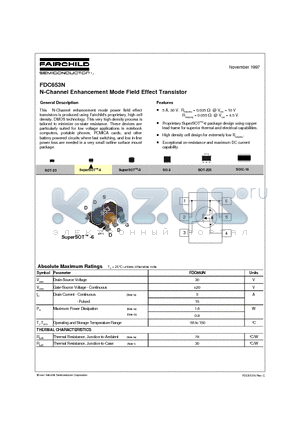 FDC653 datasheet - N-Channel Enhancement Mode Field Effect Transistor