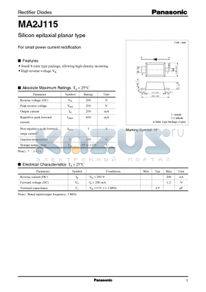 MA2J115 datasheet - Rectifier Diodes