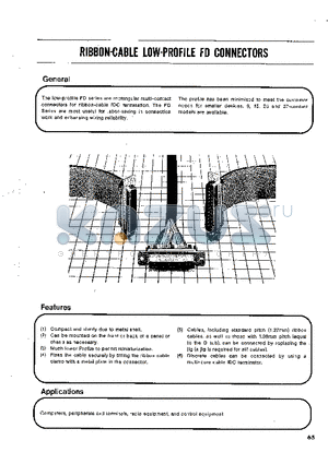 FDCD-15PF datasheet - RIBBON-CABLE LOW-PROFILE FD CONNECTORS