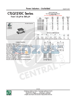 CTLQ1210C-101K datasheet - Power Inductors - Unshielded