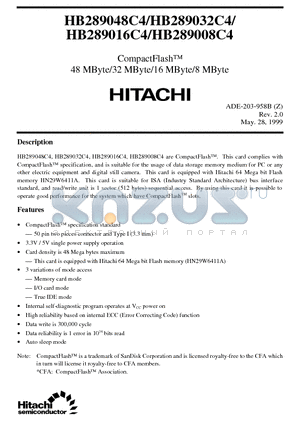 HB289016C4 datasheet - CompactFlash