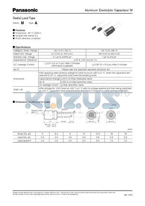 ECA0JM682 datasheet - Radial Lead Type