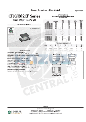 CTLQ1812CF datasheet - Power Inductors - Unshielded