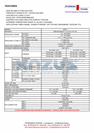 M3311 datasheet - HIGH RELIABILITY FOR LOW COST