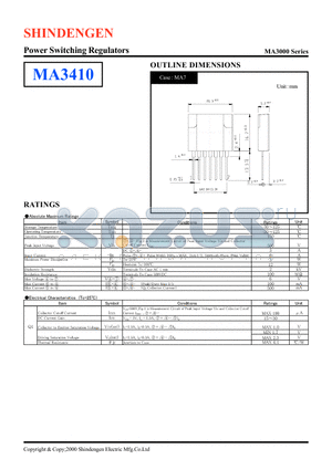 MA3410 datasheet - Power Switching Regulators