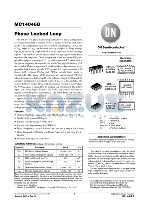 MC14046BCP datasheet - Phase Locked Loop