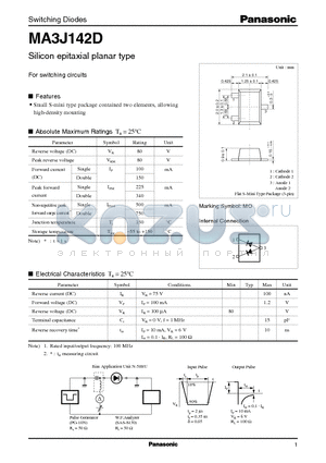 MA3J142D datasheet - Silicon epitaxial planar type