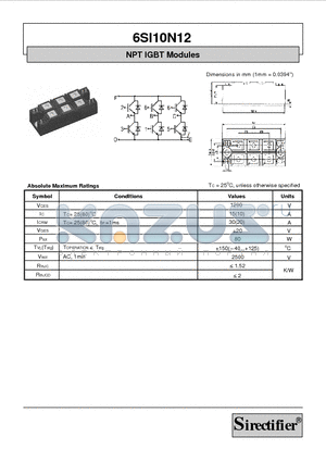 6SI10N12 datasheet - NPT IGBT Modules