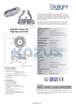 HBA9C4M datasheet - SafeSite Series LED High Bay Luminaire