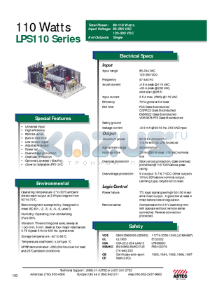 LPS113 datasheet - Universal input