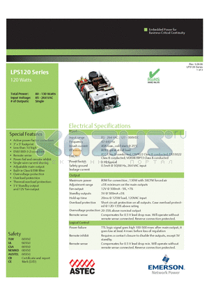 LPS124 datasheet - 120 Watts