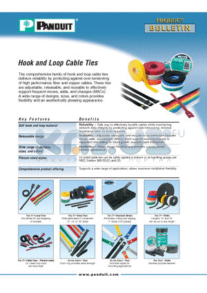 HLS-15R0 datasheet - Hook and Loop Cable Ties