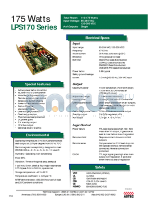 LPS173 datasheet - 175 Watts