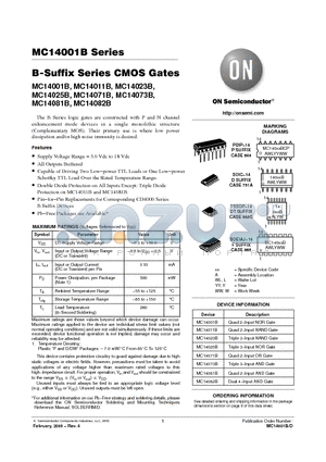 MC14071BDR2G datasheet - B-SUFFIX SERIES CMOS GATES