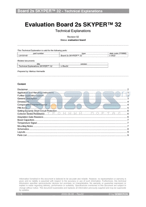 L6100140 datasheet - BOARD 2S SKYPER32 - TECHNICAL EXPLANATIONS