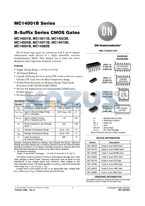 MC14081B datasheet - B−Suffix Series CMOS Gates