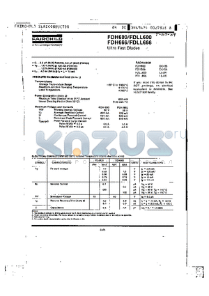 FDH666 datasheet - Ultra Fast Diodes