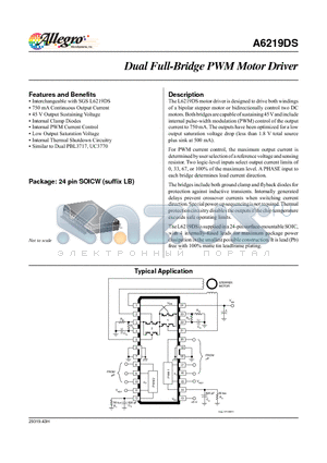 L6219DS-T datasheet - Dual Full-Bridge PWM Motor Driver