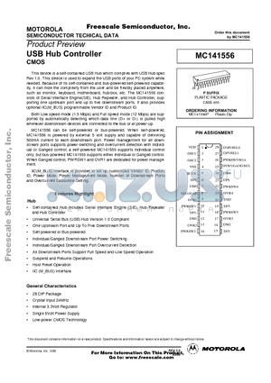 MC141556P datasheet - USB Hub Controller CMOS