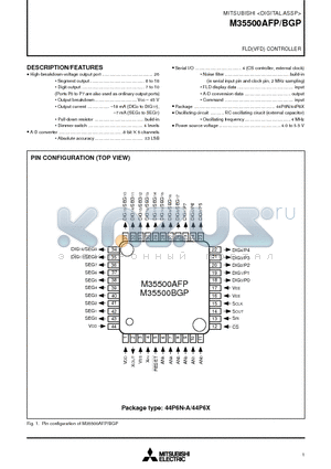 M35500AFP datasheet - FLD(VFD) CONTROLLER