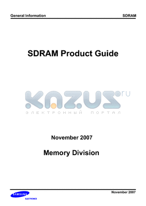 M366S1654HUS datasheet - SDRAM Product Guide
