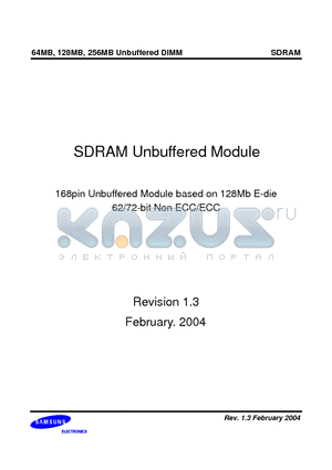 M366S1723ET datasheet - SDRAM Unbuffered Module
