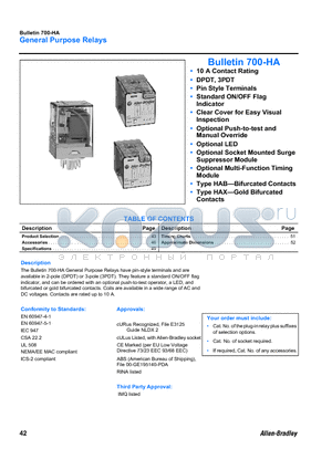 700-HA33A12 datasheet - General Purpose Relays