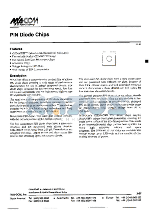 MA47406 datasheet - PIN Diode Chips