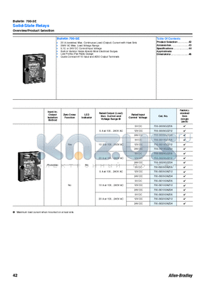 700-SE05GNZ12 datasheet - Solid-State Relays