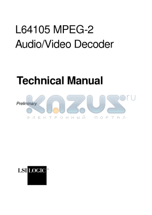 L64105 datasheet - AUDIO/VIDEO DECODER