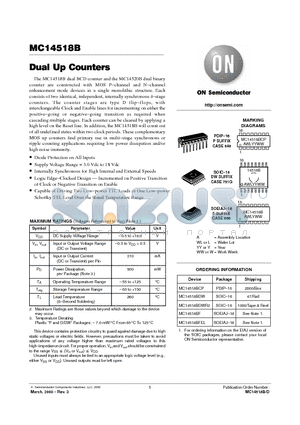 MC14518BDWR2 datasheet - Dual Up Counters