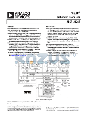 ADSP-21262 datasheet - Embedded Processor