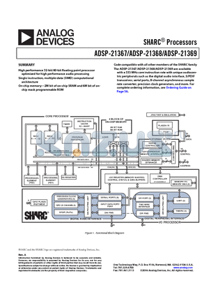 ADSP-21367_06 datasheet - SHARC Processors