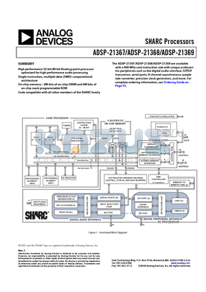 ADSP-21367_08 datasheet - SHARC Processors