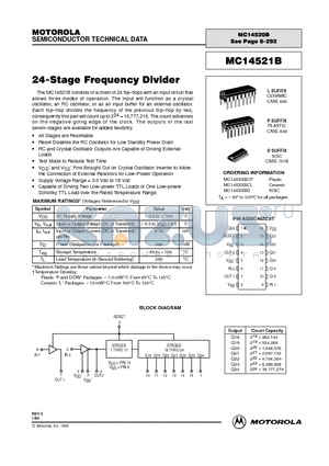 MC14521B datasheet - 24-Stage Frequency Driver