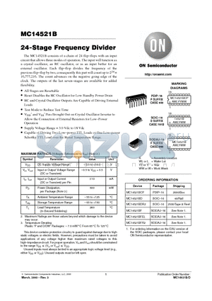 MC14521BFR2 datasheet - 24-Stage Frequency Divider