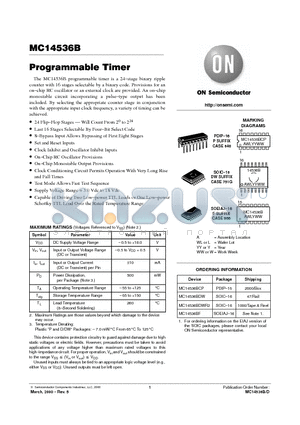 MC14536BF datasheet - Programmable Timer