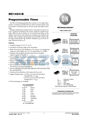 MC14541BDR2G datasheet - Programmable Timer