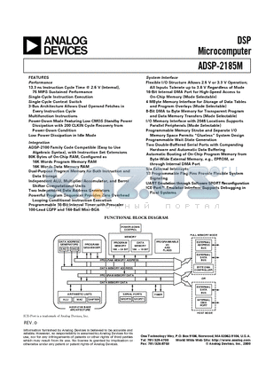 ADSP-2185MBCA-266 datasheet - DSP Microcomputer