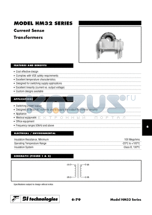 HM32-10100 datasheet - Current Sense Transformers