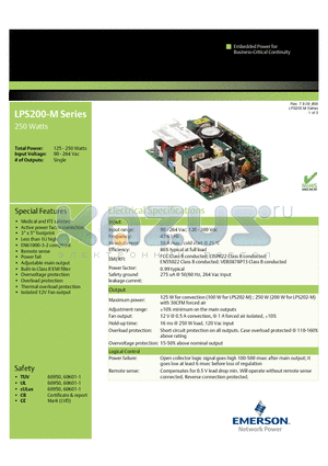 LPS205-M datasheet - Medical and ITE safeties