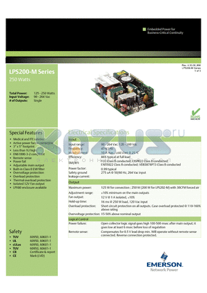 LPS205-M datasheet - Medical and ITE safeties