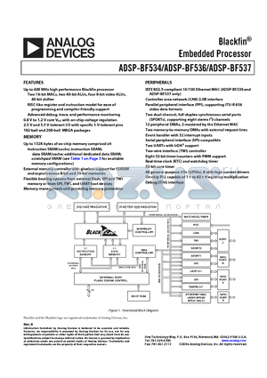 ADSP-BF534BBC-5A datasheet - Blackfin Embedded Processor