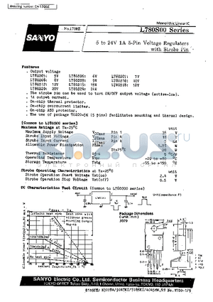 L780S06 datasheet - 5 to 24V 1A 5-Pin Voltage Regulators with Strobe Pin