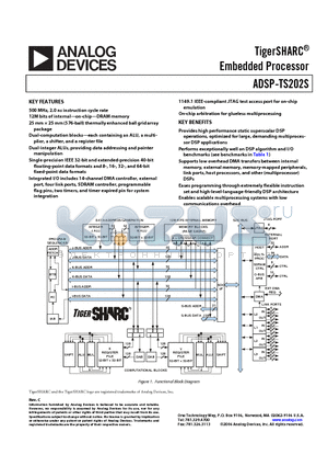 ADSP-TS202SABPZ050 datasheet - TigerSHARC Embedded Processor