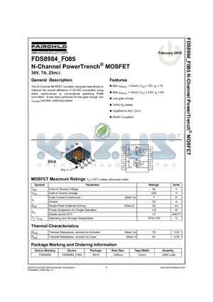 FDS8984_10 datasheet - N-Channel PowerTrench MOSFET