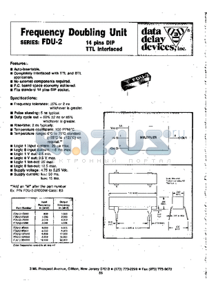 FDU-2-12R000 datasheet - FREQUENCY DOUBLING UNIT