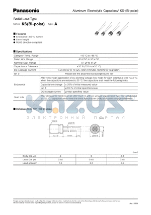 ECEA1ESN100 datasheet - Radial Lead Type