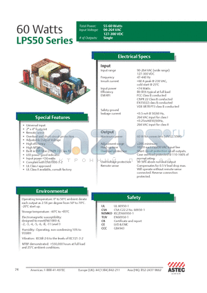 LPS50 datasheet - 60 Watts