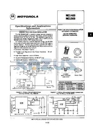 MC1589G datasheet - Specifications and Applications Information